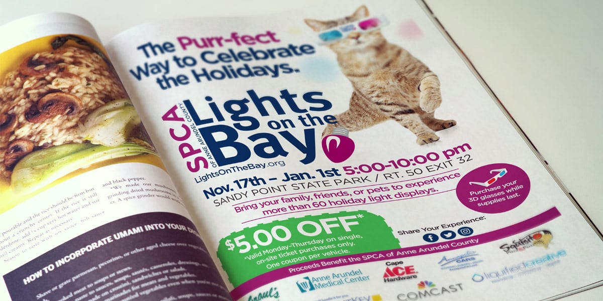 anne arundel county spca lights on the bay ad