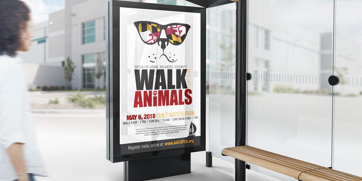 anne arundel county spca walk for the animals bus ad