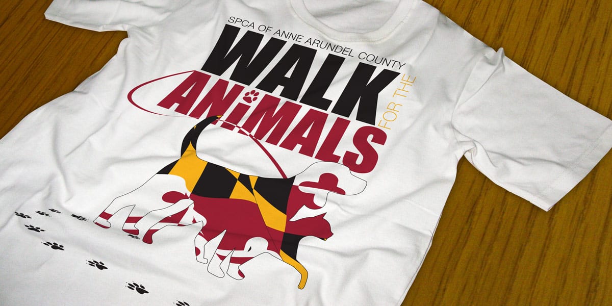 anne arundel county spca walk for the animals tshirt