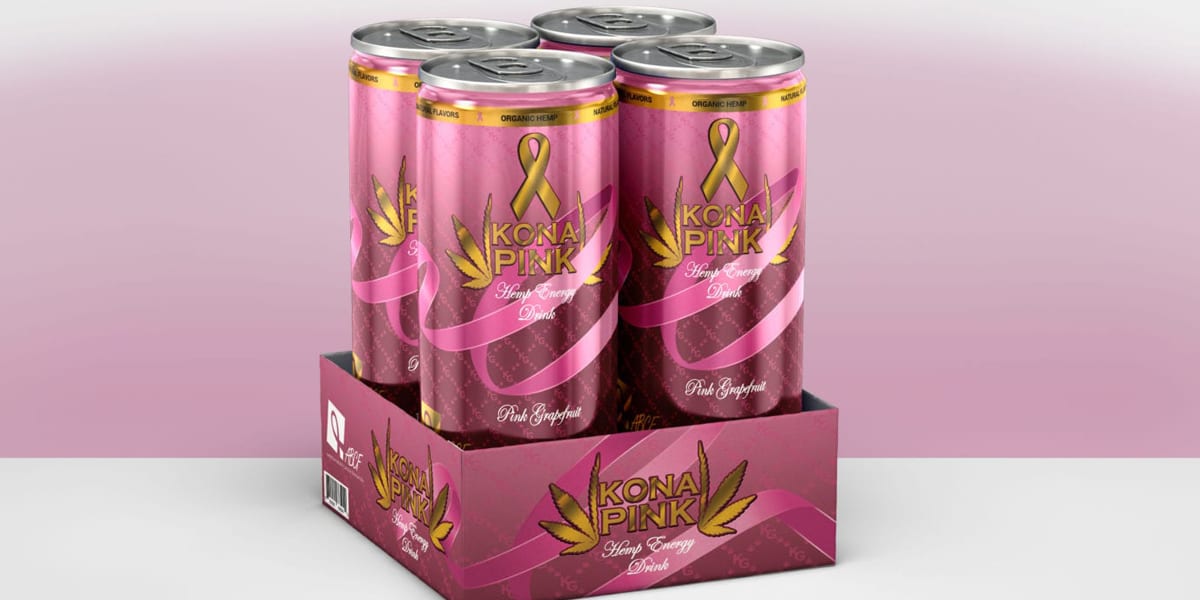 Kona Pink Energy Drink Package Design